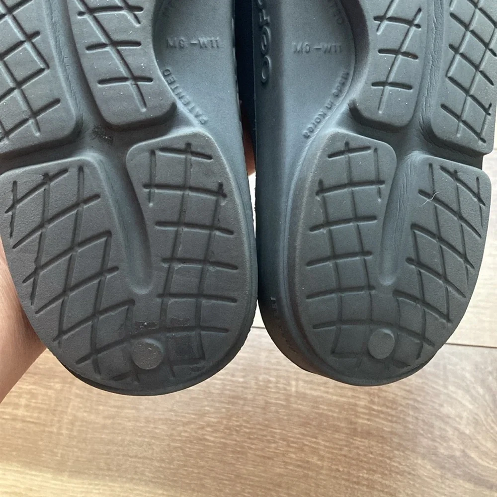 OOFOS Gray Slide Sandals